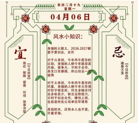 2026年十二生肖04月06日注意事项：算命真人网站
