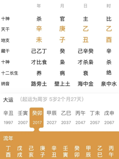 官杀混杂的命局（八字真人在线算命）
