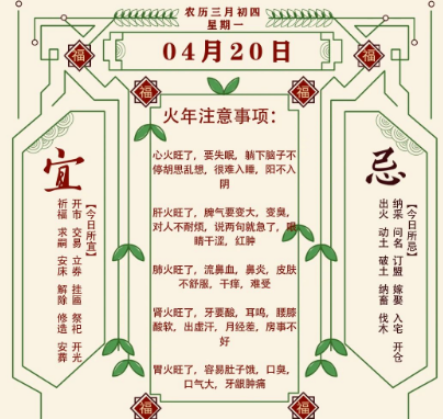 2026年十二生肖04月20日注意事项：算命真人网站