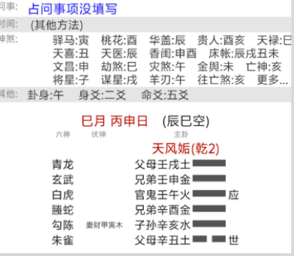 六爻精解：天风垢卦，占断病机（八字真人在线算命）